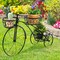 Bicycle Shape Plant Stand Wrought Iron Tricycle Planter Home Garden Patio Decor